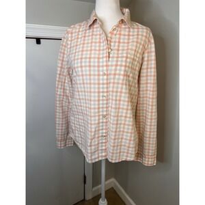 Madewell broadway and broome lightweight Pink plaid button down M